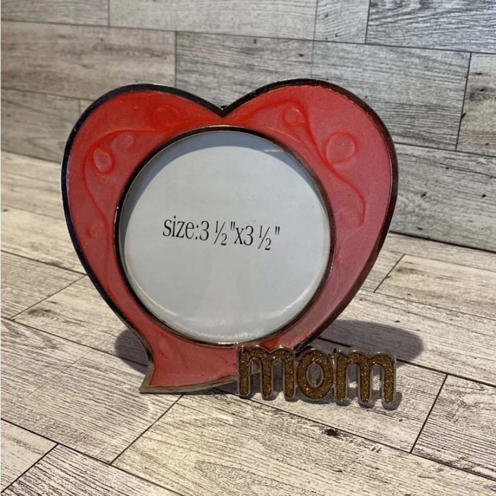 Heart-Shaped Red Photo Frame